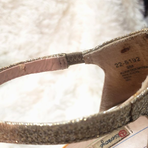 Gold Sparkle Platform Heels - Picture 9 of 11